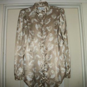 1980S VINTAGE Glamour SILKY SHELLS DESIGNED BLOUSE 10